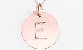 Nashelle 14k-Rose Gold Fill Initial Disc Necklace