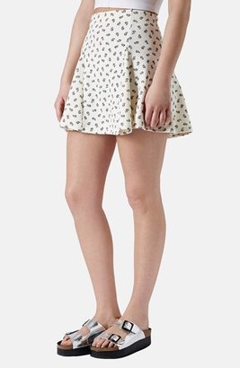 Topshop Daisy Textured Skater Skirt