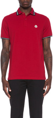 Moncler Cotton Polo in Red