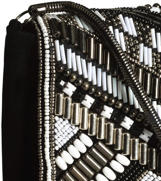 H&M Beaded Clutch Bag - Black