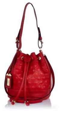 River Island Red diamond quilted duffle bag