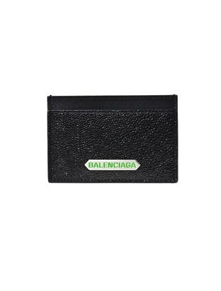 Balenciaga Stamped leather card holder