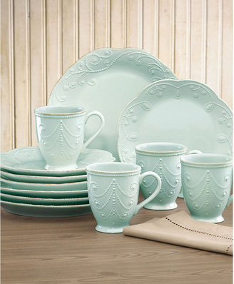 Lenox French Perle Ice Blue 12-Piece Set, Service for 4