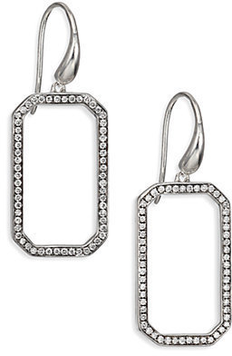 Ippolita Stella Diamond & Sterling Silver Octagon Frame Drop Earrings