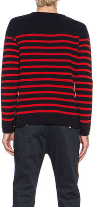 A.P.C. Striped Pullover Wool Sweater