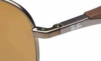 Ray-Ban 62mm Polarized Steel Aviator Sunglasses