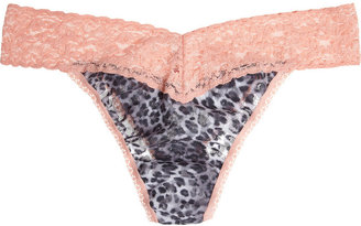 Hanky Panky High-rise leopard-print stretch-lace thong