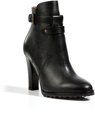 Ralph Lauren Collection Leather Ankle Boots in Black