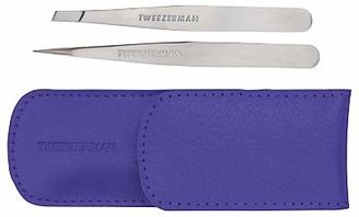 Tweezerman Petite Tweeze Leather Case Set, Lavender