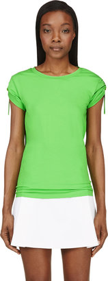 Versus Lime Green Saftey Pin Sleeve T-Shirt