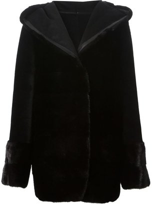LISKA fur hooded coat