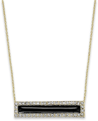House Of Harlow Gold-Tone Stone Bar Pendant Necklace