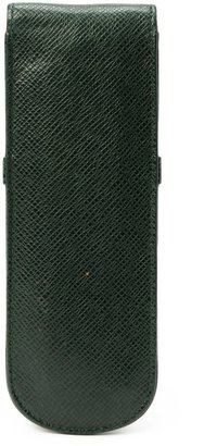 Louis Vuitton Pre-Owned: dark green taiga leather pen case