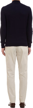 Barneys New York Zip Funnel-Neck Sweater