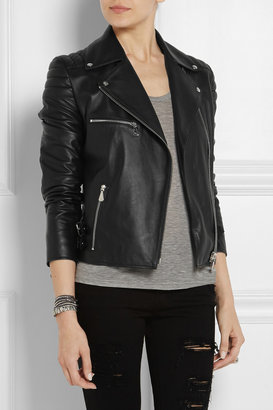 McQ Quilted leather biker jacket