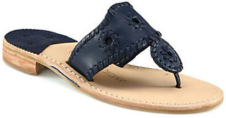 Jack Rogers Leather Nantucket Thong Sandals