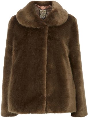 Biba Short mink faux fur coat