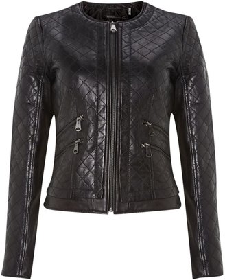 House of Fraser Marc NY Quilted leather biker jacket