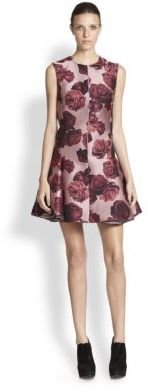 Giambattista Valli Silk Rose-Print Dress