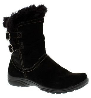 Earth Spirit Black 'Lewiston' boots with buckle detailing