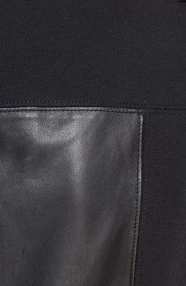 Tory Burch 'Luisa' Leather & Ponte Sheath Dress