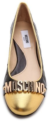 Moschino Quilted Ballerina Flats