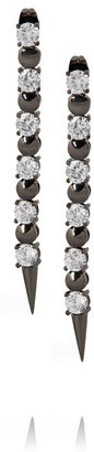 Noir Gunmetal-tone crystal earrings