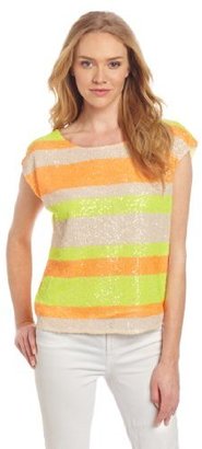 Aryn K Women's Neon Stripe Top