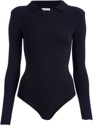 Body Editions Black Collared Knit Body