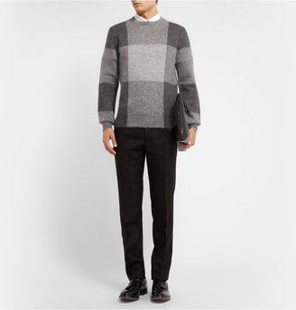 Alexander McQueen Check Mohair and Wool-Blend Sweater