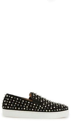 Christian Louboutin 'Roller' Studded Slip-On Sneaker (Women)
