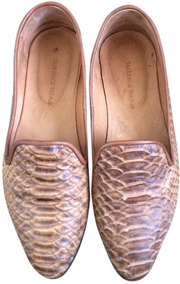 Surface to Air Brown Leather Flats