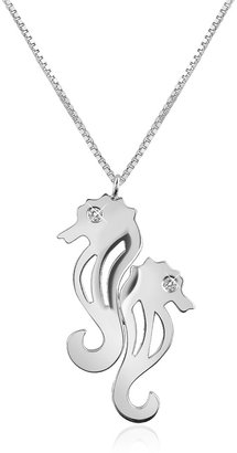 Forzieri Diamond & 18K Gold Seahorses Pendant Necklace