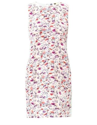 MSGM Floral-print pleated shift dress