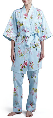 BedHead Aqua Botanical Classic Kimono Robe