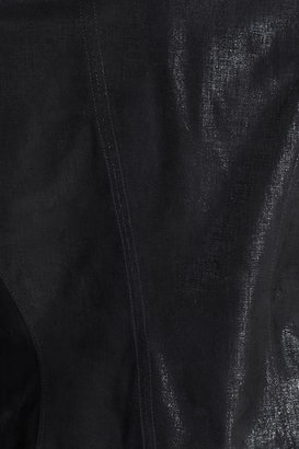 Halogen Zip Front Shimmer Finish Leather Jacket