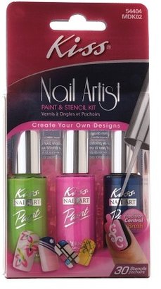 Kiss Nail Artist Paint & Stencil Kit