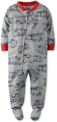 Carter's Toddler Boys' One-Piece Footed Fire Truck Pajamas