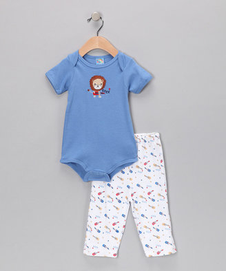 Sweet & Soft Blue Lion Bodysuit & Pants - Infant