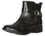 Dorothy Perkins Womens Black leather ankle boots- Black