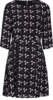 Sugarhill Boutique Deco Flower Fit And Flare Dress, Black