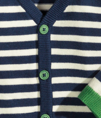H&M Cotton Cardigan - Green/striped - Kids