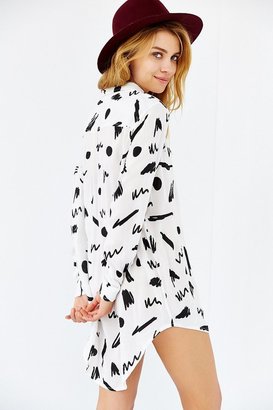 Urban Outfitters Lazy Oaf Scribbled Shirtdress