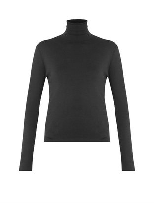 Balenciaga Roll-neck silk sweater