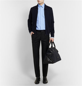 Lanvin Slim-Fit Contrast-Sleeve Cotton Shirt