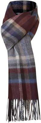 Linea Soft touch burgundy check scarf