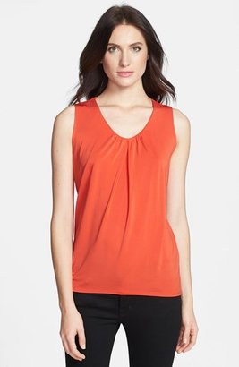 Classiques Entier Gathered Neck Stretch Knit Top