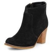 Dorothy Perkins Womens Black suede zip heeled boots- Black