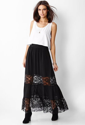 Forever 21 Lady Lace Maxi Skirt