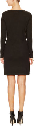 Design History Sweater Dress with Faux Leather Front Pockets